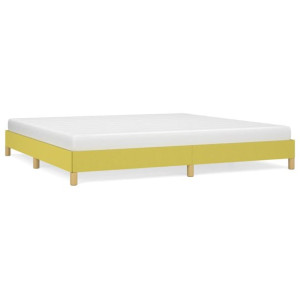 Rama łóżka, zielona, 200x200 cm, obita tkaniną