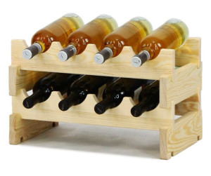 Regał Stojak na wino drewniany modułowy RW10 4x2 8 butelek Drewno sosnowe