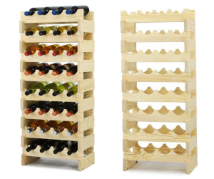 Regał Stojak na wino drewniany modułowy RW10 4x8 32 butelki Drewno sosnowe