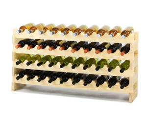 Regał Stojak na wino drewniany modułowy RW10 10x4 40 butelek Drewno sosnowe