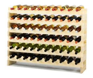 Regał Stojak na wino drewniany modułowy RW10 10x6 60 butelek Drewno sosnowe