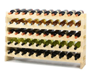 Regał Stojak na wino drewniany modułowy RW10 10x5 50 butelek Drewno sosnowe
