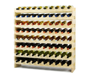 Regał Stojak na wino drewniany modułowy RW10 10x8 80 butelek Drewno sosnowe