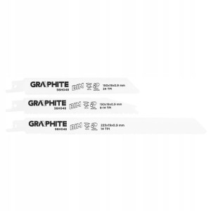 Brzeszczoty do piły szablastej 3szt. GRAPHITE 56H048