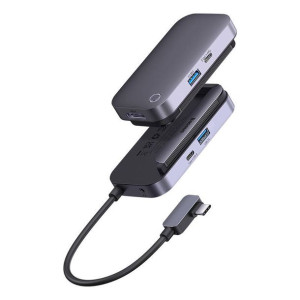 Hub 4w1 Baseus PadJoy Series USB-C do USB 3.0 + HDMI + USB-C PD + jack 3.5m