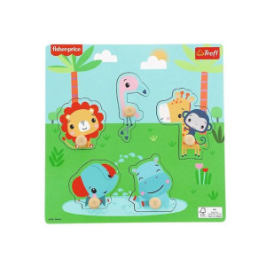 Puzzle drewniane dla dzieci z drewna Fisher Price