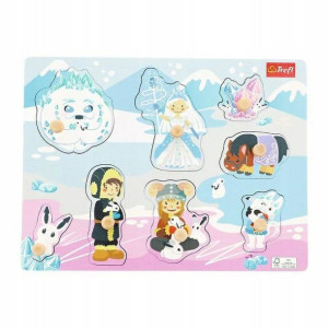 Puzzle drewniane dla dzieci PREMIUM Lodowy Zamek