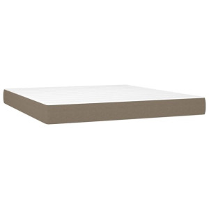 Materac kieszeniowy, kolor taupe, 180x200x20 cm, tkanina
