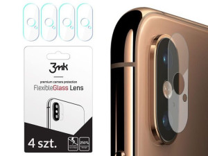 4x Szkło 3mk Flexible Glass na kamerę obiektyw do Apple iPhone XS Max