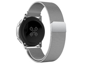 Bransoleta Milanese pasek Alogy stal nierdzewna do smartwatcha 20mm Srebrna
