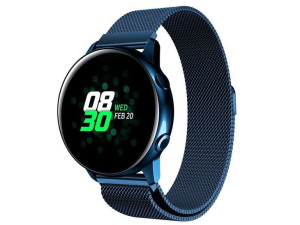 Bransoleta Milanese pasek Alogy stal nierdzewna do smartwatcha 20mm Granato