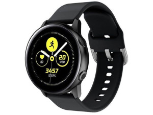 Gumowy Uniwersalny pasek sportowy Alogy soft band do smartwatcha 20mm Czarn