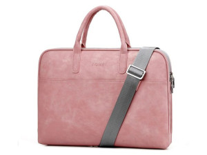 Torba etui skórzane J.QMEI pokrowiec do laptopa 15" do MacBook Air/ Pro Róż