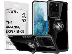 Etui Alogy Ring Holder Clear Armor do Samsung Galaxy S20 Ultra czarne