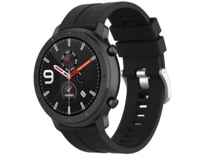 Gumowy Uniwersalny pasek sportowy Alogy soft band do smartwatcha 22mm Czarn