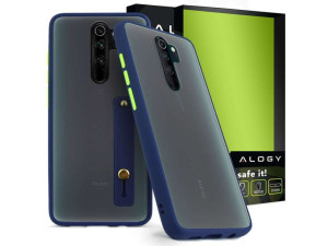 Etui Alogy Bumper case z paskiem do Xiaomi Redmi Note 8 Pro Granatowe