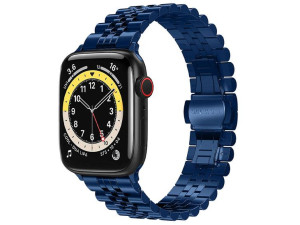 Bransoleta pasek Alogy Steel Strap do Apple Watch 42/44/45/49mm Niebieski