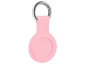 Etui silikonowe Alogy brelok z karabińczykiem do Apple AirTag Różowy