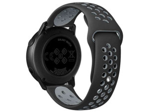 Gumowy Uniwersalny pasek sportowy Alogy soft band do smartwatcha 22mm Czarn