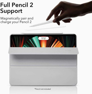 Etui obudowa magnetyczna Pencil ESR Rebound do iPad Pro 12.9 2020/2021 Silv