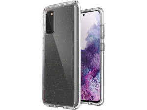 Etui Speck Presidio Perfect Clear Glitter do Galaxy S20 Plus Gold Glitter C