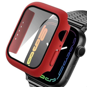 Obudowa Alogy 2w1 nakładka + szkło do Apple Watch 7 45mm Czerwona