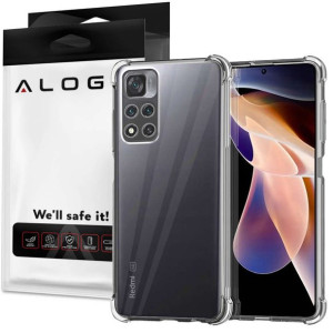 Silikonowe etui pancerne ShockProof Alogy do Xiaomi Redmi Note 11 Przezrocz