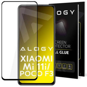Szkło hartowane Alogy Full Glue do etui case friendly do Xiaomi Poco F3 / M
