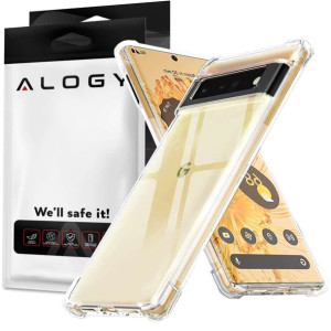Silikonowe etui pancerne ShockProof Alogy do Google Pixel 6 Pro Przezroczys