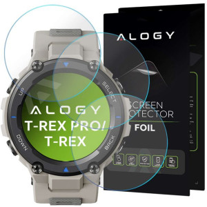 3x Folia hydrożelowa Alogy Hydrogel do Xiaomi Amazfit T-Rex / T-Rex Pro