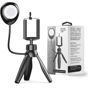 Uchwyt statyw na telefon z lampką LED Alogy Tripod z oświetleniem
