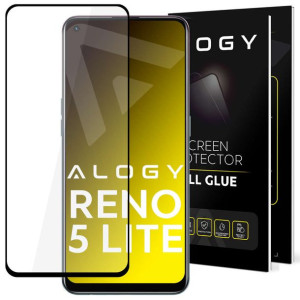 Szkło hartowane 9H Alogy Full Glue do etui case friendly do Oppo Reno 5 Lit