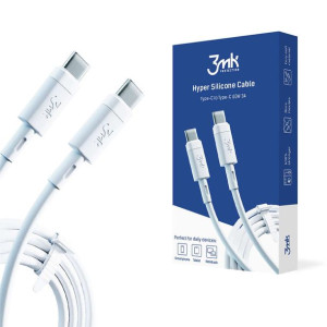 Kabel przewód 3mk Hyper Silicone Cable USB-C do USB-C Type C PD QC3.0 60W 3