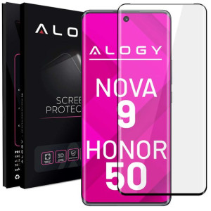 Szkło hartowane 9H Alogy Full Glue do etui case friendly do Huawei Nova 9 /