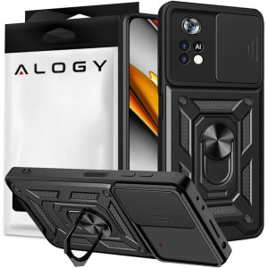 Etui Alogy Camshield Stand Ring z osłonką na aparat do Xiaomi Poco X4 Pro 5