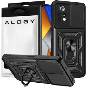 Etui Alogy Camshield Stand Ring z osłonką na aparat do Xiaomi Poco M4 Pro 5