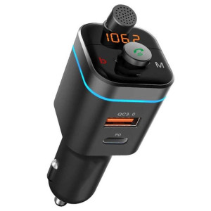 Ładowarka samochodowa zestaw głośnomówiący Alogy Transmiter FM Bluetooth 5.