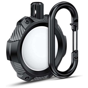 Etui pancerne Alogy Armor Case z karabińczykiem do Apple AirTag Czarny