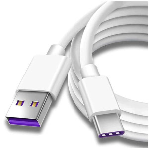 Kabel Alogy szybki przewód USB-A do USB-C Type C 5A 1m Biały