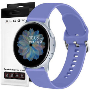 Pasek uniwersalny Alogy Strap z klamrą do smartwatcha 20mm Lavender