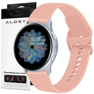 Pasek uniwersalny Alogy Strap z klamrą do smartwatcha 20mm Light Pink