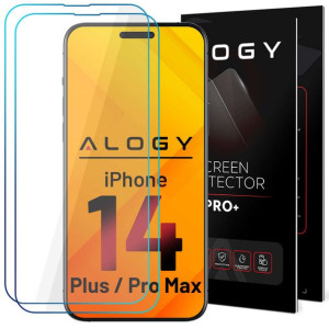 2x Szkło hartowane 9H Alogy ochrona na ekran do Apple iPhone 14 Plus/ 14 Pr