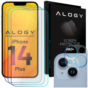 Alogy Glass Pack 3x Szkło hartowane na ekran 9h + Szkło na obiektyw do Appl