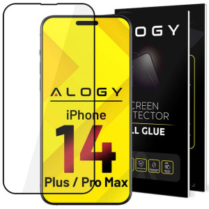 Szkło hartowane 9H Alogy Full Glue do etui case friendly do Apple iPhone 14