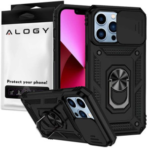 Etui Pancerne do Apple iPhone 13 Pro z osłoną aparatu Alogy Camshield Stand