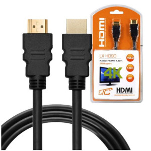 Kabel przewód HDMI LXHD90 do przesyłu V2.0 3D 4K Full HD 1.5m Czarny