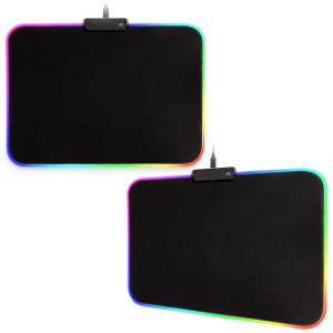 Podkładka pod mysz na biurko Gamingowa podświetlenie LED 35x25cm Black