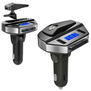 Transmiter samochodowy FM Bluetooth 5.0 V6 + słuchawka bezprzewodowa