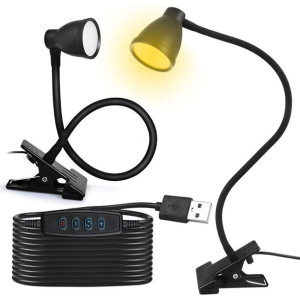 Lampka biurkowa LED 24 5w 360 z klipsem Giętka z regulacją światła pilot cz