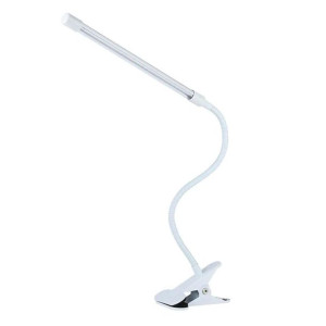 Lampka LED na biurko z klipsem do blatu do czytania Biała